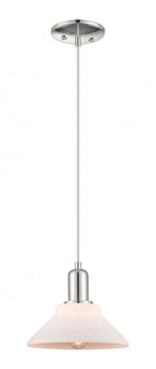 Orwell - 1 Light - 8 inch - Polished Nickel - Cord hung - Mini Pendant (3442|716-1P-PN-G131)