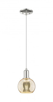Athens - 1 Light - 6 inch - Polished Nickel - Cord hung - Mini Pendant (3442|716-1P-PN-G128-6)