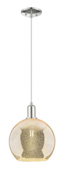 Athens - 1 Light - 10 inch - Polished Nickel - Cord hung - Mini Pendant (3442|716-1P-PN-G128-10)