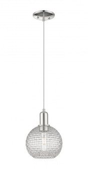 Athens - 1 Light - 8 inch - Polished Nickel - Cord hung - Mini Pendant (3442|716-1P-PN-G122C-8CL)