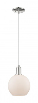 Athens - 1 Light - 8 inch - Polished Nickel - Cord hung - Mini Pendant (3442|716-1P-PN-G121-8)