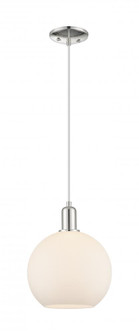Athens - 1 Light - 10 inch - Polished Nickel - Cord hung - Mini Pendant (3442|716-1P-PN-G121-10)