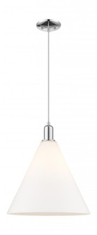 Berkshire Glass - 1 Light - 16 inch - Polished Chrome - Cord hung - Mini Pendant (3442|716-1P-PC-GBC-161)