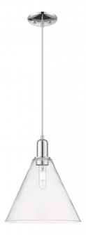 Berkshire Glass - 1 Light - 12 inch - Polished Chrome - Cord hung - Mini Pendant (3442|716-1P-PC-GBC-122)