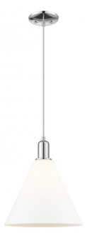 Berkshire Glass - 1 Light - 12 inch - Polished Chrome - Cord hung - Mini Pendant (3442|716-1P-PC-GBC-121)
