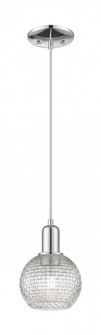 Athens - 1 Light - 6 inch - Polished Chrome - Cord hung - Mini Pendant (3442|716-1P-PC-G122C-6CL)