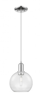 Athens - 1 Light - 8 inch - Polished Chrome - Cord hung - Mini Pendant (3442|716-1P-PC-G122-8)
