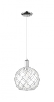 Farmhouse Rope - 1 Light - 10 inch - Polished Chrome - Cord hung - Mini Pendant (3442|716-1P-PC-G122-10RW)