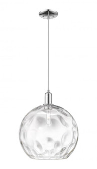 Athens Water Glass - 1 Light - 13 inch - Polished Chrome - Cord hung - Mini Pendant (3442|716-1P-PC-G1215-14)
