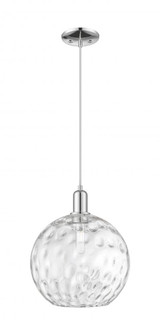 Athens Water Glass - 1 Light - 12 inch - Polished Chrome - Cord hung - Mini Pendant (3442|716-1P-PC-G1215-12)