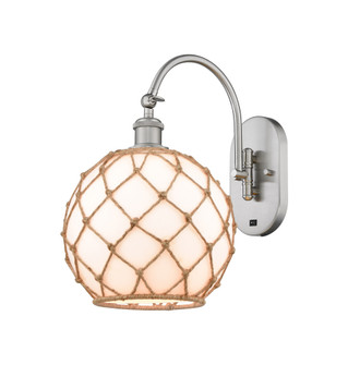 Farmhouse Rope - 1 Light - 10 inch - Brushed Satin Nickel - Adjustable - Sconce (3442|918-1W-SN-G121-10RB)