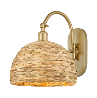 Woven Rattan - 1 Light - 12 inch - Satin Gold - Sconce (3442|918-1W-SG-RBD-12-NAT)