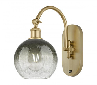 Brookhaven Globe - 1 Light - 8 inch - Satin Gold - Sconce (3442|918-1W-SG-G483-8SL)
