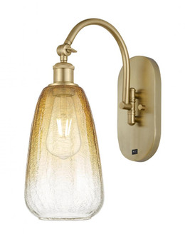 Brookhaven Almond - 1 Light - 6 inch - Satin Gold - Sconce (3442|918-1W-SG-G480-6AM)