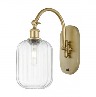Preston Cylinder - 1 Light - 7 inch - Satin Gold - Sconce (3442|918-1W-SG-G460-7CL)