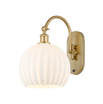 White Venetian - 1 Light - 10 inch - Satin Gold - Sconce (3442|918-1W-SG-G1217-10WV)