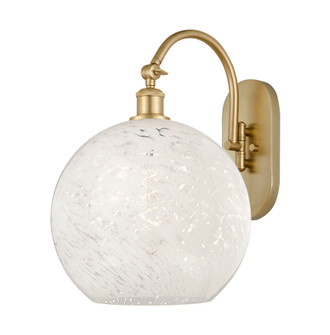 White Mouchette - 1 Light - 12 inch - Satin Gold - Sconce (3442|918-1W-SG-G1216-12WM)