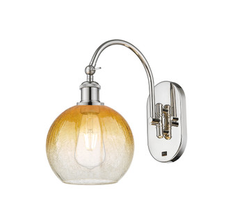 Brookhaven Globe - 1 Light - 8 inch - Polished Nickel - Sconce (3442|918-1W-PN-G483-8AM)