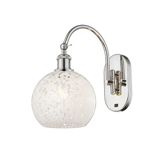 White Mouchette - 1 Light - 8 inch - Polished Nickel - Sconce (3442|918-1W-PN-G1216-8WM)
