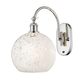 White Mouchette - 1 Light - 10 inch - Polished Nickel - Sconce (3442|918-1W-PN-G1216-10WM)