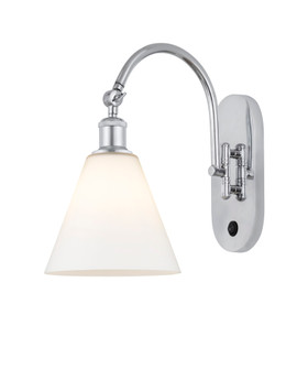 Berkshire Glass - 1 Light - 8 inch - Polished Chrome - Sconce (3442|918-1W-PC-GBC-81)