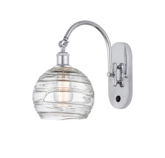 Athens Deco Swirl - 1 Light - 8 inch - Polished Chrome - Sconce (3442|918-1W-PC-G1213-8CL)