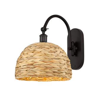 Woven Rattan - 1 Light - 12 inch - Oil Rubbed Bronze - Sconce (3442|918-1W-OB-RBD-12-NAT)