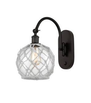 Farmhouse Rope - 1 Light - 8 inch - Oil Rubbed Bronze - Adjustable - Sconce (3442|918-1W-OB-G122-8RW)
