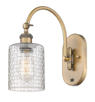 Cobbleskill - 1 Light - 5 inch - Brushed Brass - Adjustable - Sconce (3442|918-1W-BB-G112C-5CL)