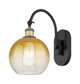 Brookhaven Globe - 1 Light - 8 inch - Black Antique Brass - Sconce (3442|918-1W-BAB-G483-8AM)