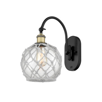 Farmhouse Rope - 1 Light - 8 inch - Black Antique Brass - Adjustable - Sconce (3442|918-1W-BAB-G122-8RW)