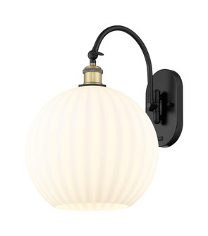White Venetian - 1 Light - 12 inch - Black Antique Brass - Sconce (3442|918-1W-BAB-G1217-12WV)