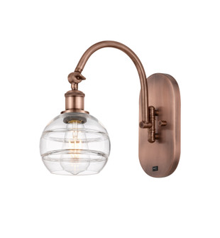 Rochester - 1 Light - 6 inch - Antique Copper - Adjustable - Sconce (3442|918-1W-AC-G556-6CL)