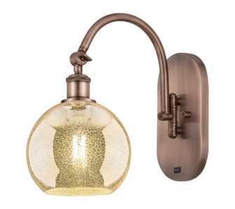 Athens - 1 Light - 8 inch - Antique Copper - Sconce (3442|918-1W-AC-G128-8)