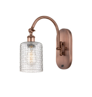 Cobbleskill - 1 Light - 5 inch - Antique Copper - Adjustable - Sconce (3442|918-1W-AC-G112C-5CL)