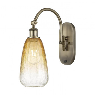Brookhaven Almond - 1 Light - 6 inch - Antique Brass - Sconce (3442|918-1W-AB-G480-6AM)
