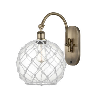Farmhouse Rope - 1 Light - 10 inch - Antique Brass - Adjustable - Sconce (3442|918-1W-AB-G122-10RW)