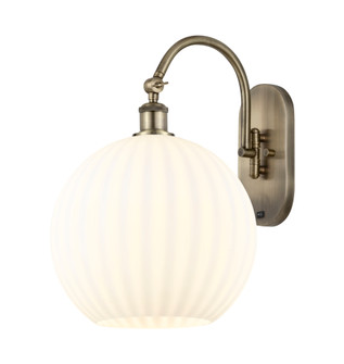 White Venetian - 1 Light - 12 inch - Antique Brass - Sconce (3442|918-1W-AB-G1217-12WV)
