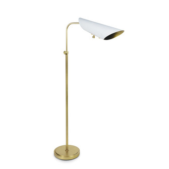 Regina Andrew Vest Floor Lamp (White and Natural Brass) (5533|14-1067WTNB)