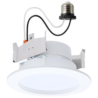 6.5/8/9.3 Watt LED Downlight Retrofit; 27K/30K/35K/40K/50K CCT; 4 Inch; Regressed Wafer; Round; (27|S11895)