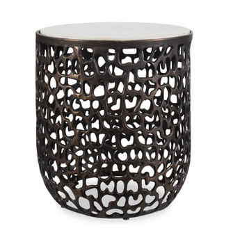 Uttermost Sabena White Marble Outdoor Side Table (85|50227)