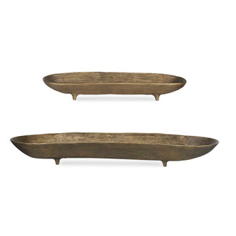 Uttermost Stratum Oval Brass Bowls Set/2 (85|18254)