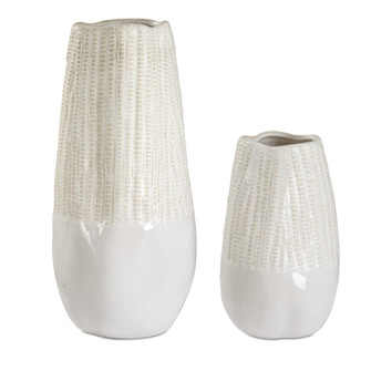 Uttermost Echo Ridge White Vases Set/2 (85|18244)