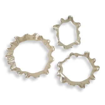 Uttermost Ripple Effect Silver Wall Art Set/3 (85|04386)