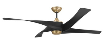 Venn 58'' 4-Blade Ceiling Fan in Flat Black/Satin Brass w/ Flat Black Blades (20|VNN58FBSB4)