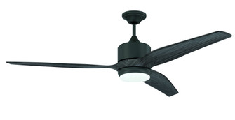 Force XL 60'' 3-Blade Indoor/Outdoor (Wet) Ceiling Fan in Dark Graphite w/ Greywood Blades; Integ (20|FXL60DGT3)