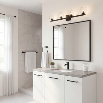 Castello 4-Light Bathroom Vanity Light in Matte Black (128|8-1239-4-BK)