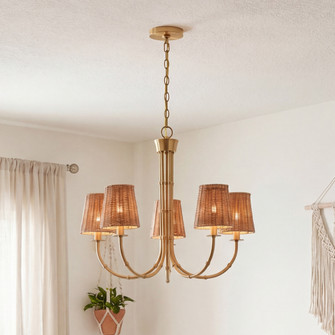 Ashbury 5-Light Chandelier in Warm Brass (128|1-3960-5-322)