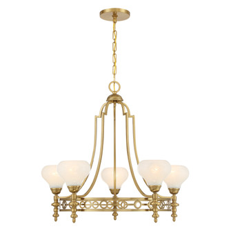 Allston 5-Light Chandelier in Warm Brass (128|1-1606-5-322)