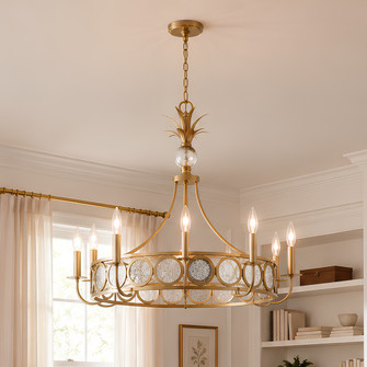 Hearst 8-Light Chandelier in Noble Brass (128|1-1205-8-127)